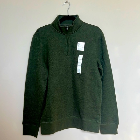 Sonoma Other - Men’s Sonoma Good for Life Quarter Zip Fleece Sweater-Olive-Size S